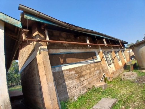 Dilapidated classroom wall