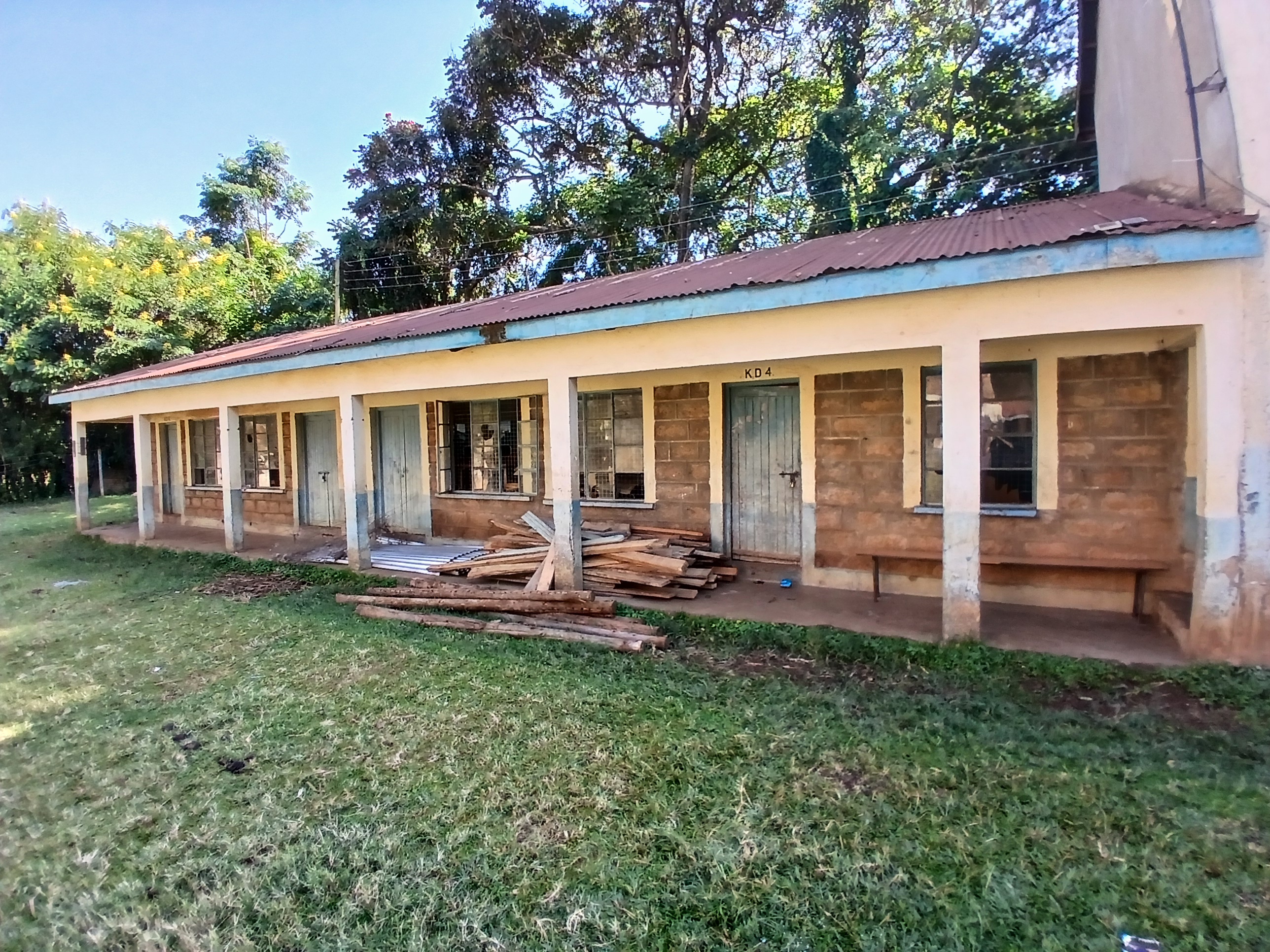 Classroom roof damage
